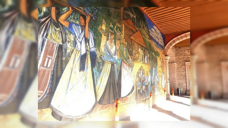 Murales de Palacio de Gobierno de Michoacán, obra del maestro Alfredo Zalce 