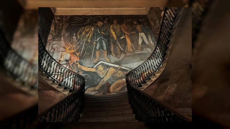 Murales de Palacio de Gobierno de Michoacán, obra del maestro Alfredo Zalce 