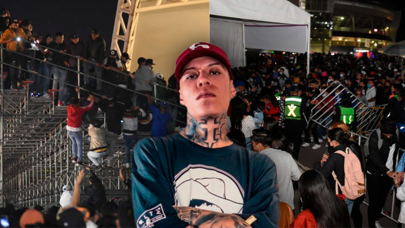 Fans tiran vallas y generan disturbios momentos antes de show de Santa Fe Klan 