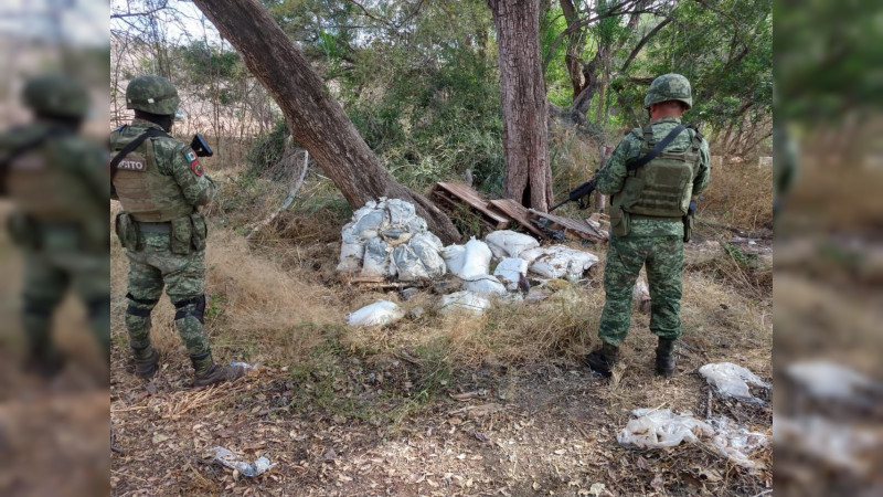 Revienta Sedena dos narco laboratorios en Turicato, Michoacán 