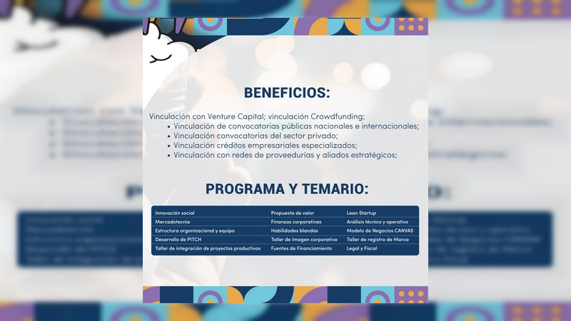 En Morelia, Michoacán, exhorta SEFECO a emprendedores; participen en el Programa de Incubación de Empresas 2022