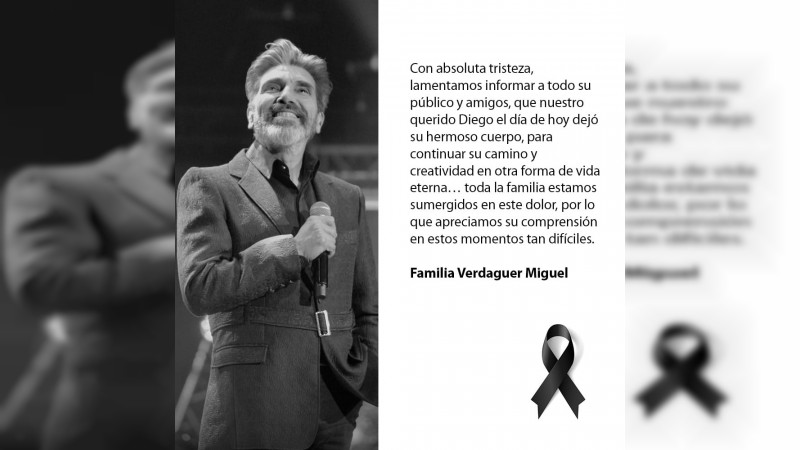 Falleció el cantante Diego Verdaguer 