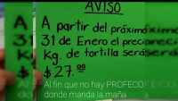 Anuncian en Tierra Caliente de Michoacán nuevo precio de la tortilla: $27 pesos el kilo