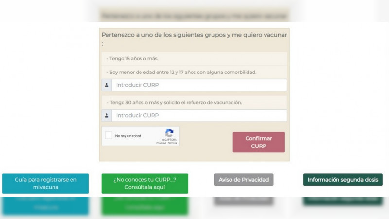 Registro para la vacuna de refuerzo a personas de 30 a 39 años se encuentra abierto  