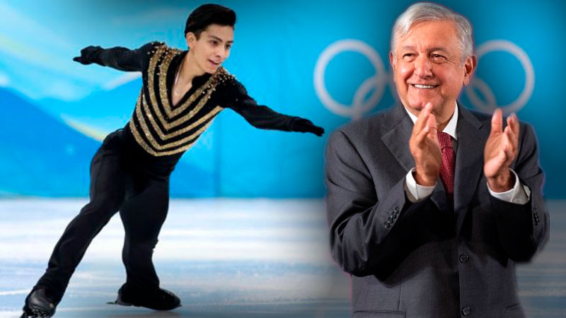 AMLO felicita y le desea éxito a Donovan Carrillo en la final de patinaje artístico 