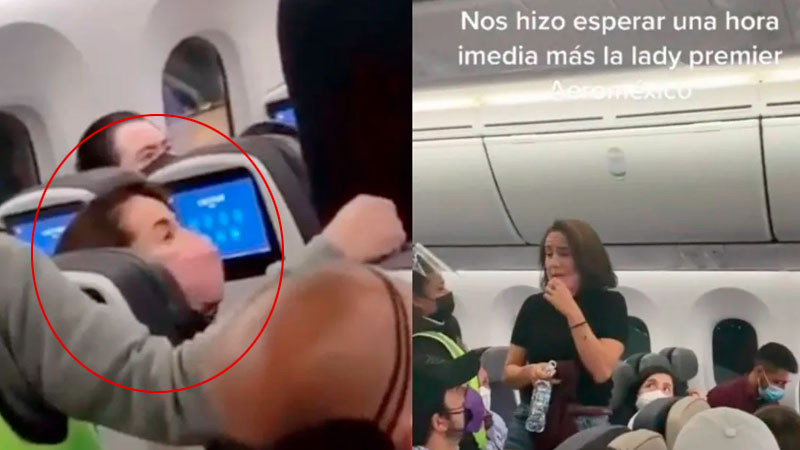 Mujer retrasa vuelo de México a Francia y la apodan ‘Lady Aeroméxico’ 