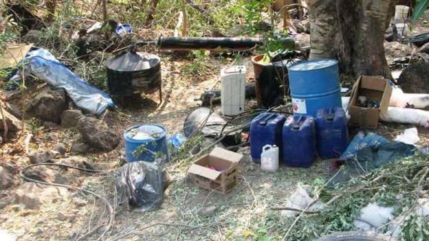 Localizan y destruyen narcolaboratorio en Aguililla, Michoacán - Foto 6 