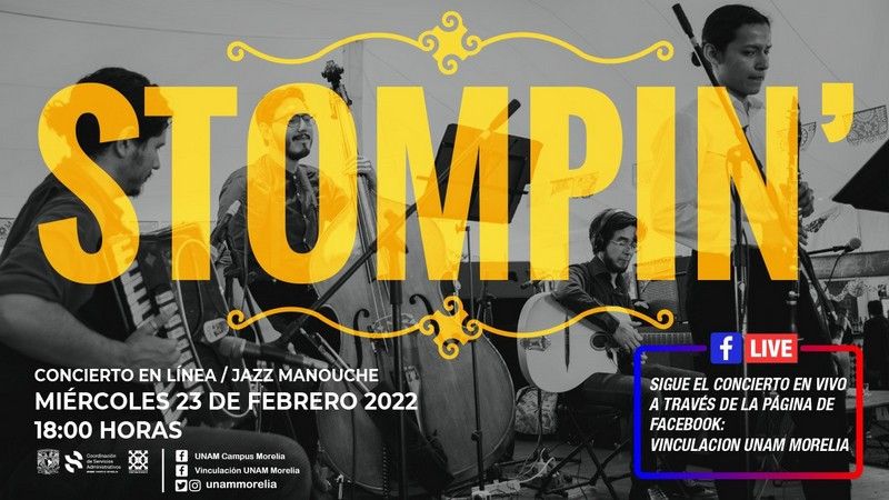 Manouche Stompin´ en programa artístico de UNAM Campus Morelia, en Michoacán 