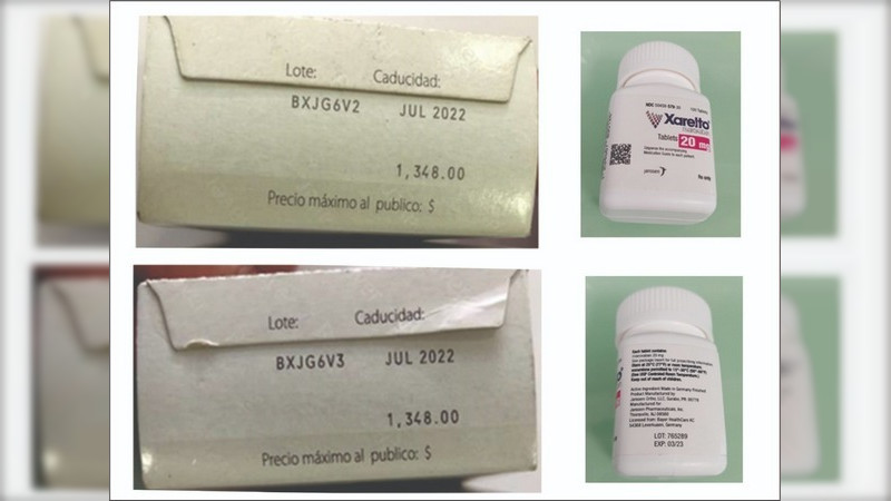 SSM alerta sobre falsificados y adulterados del medicamento Xarelto  