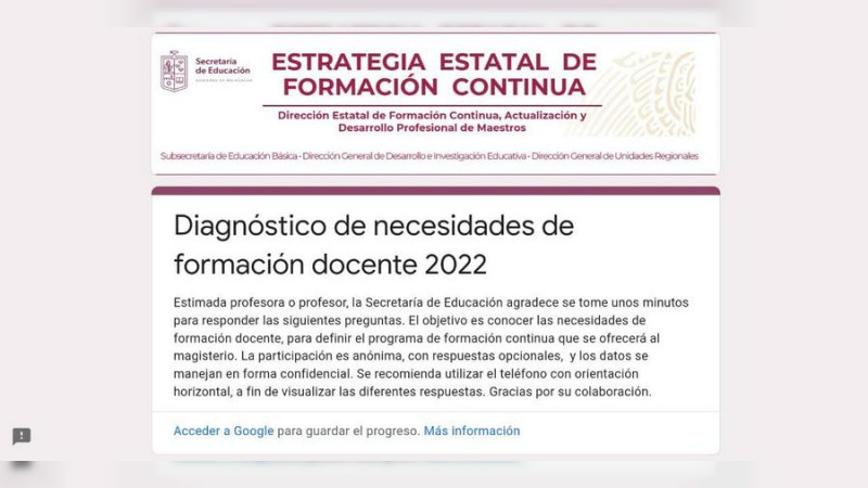 SEE invita a participar en el estudio para fortalecer la labor docente  
