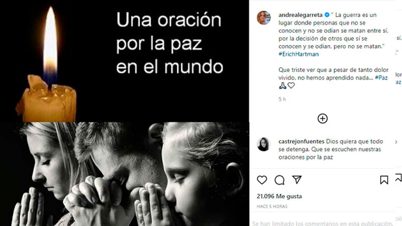 Andrea Legarreta reprueba la invasión rusa contra Ucrania: "no hemos aprendido nada"