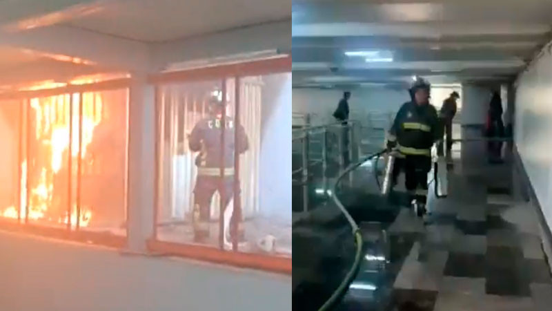 Reportan incendio en Metro Pantitlán en Ciudad de México 