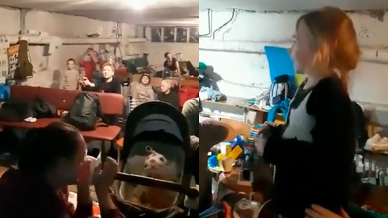Conmueve niña cantando “Libre Soy” de Frozen, en refugio de Ucrania 