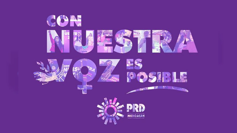 PRD Michoacán se manifiesta en contra de declaraciones que minimizan la lucha de las mujeres 