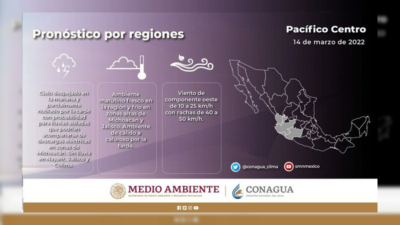 Tomar previsiones ante temperaturas altas en gran parte de Michoacán: PC estatal   