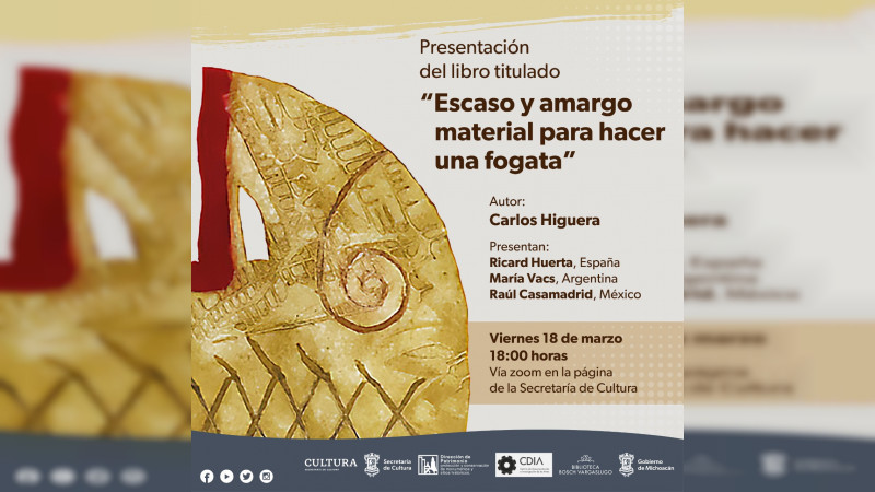 Se presentara libro en formato virtual "Escaso y amargo material para hacer una fogata"  