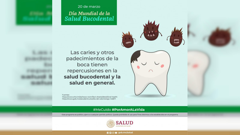 Secretaria de Salud de Michoacán conmemora el Día Mundial de la Salud Bucodental  