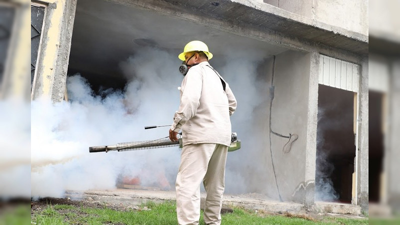 Secretaria de Salud de Michoacán realiza trabajos de nebulización en el Municipio de los Reyes