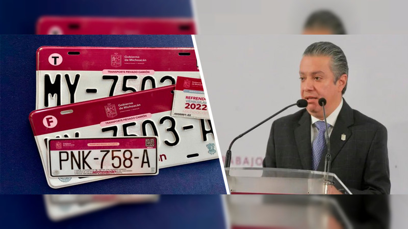 Al 40% el rezago de entrega de placas en Michoacán: Luis Navarro 