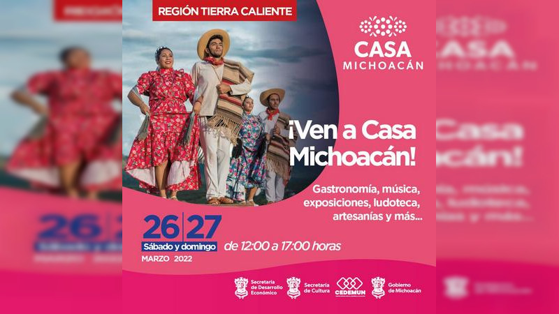Municipios de Tierra Caliente expondrán sus tradiciones en Casa Michoacán  