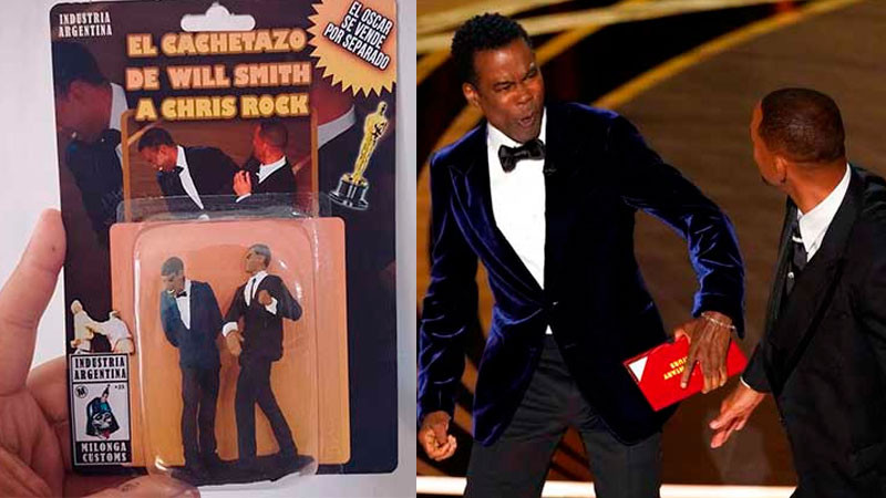 Lanzan juguete coleccionable de Will Smith golpeando a Chris Rock 