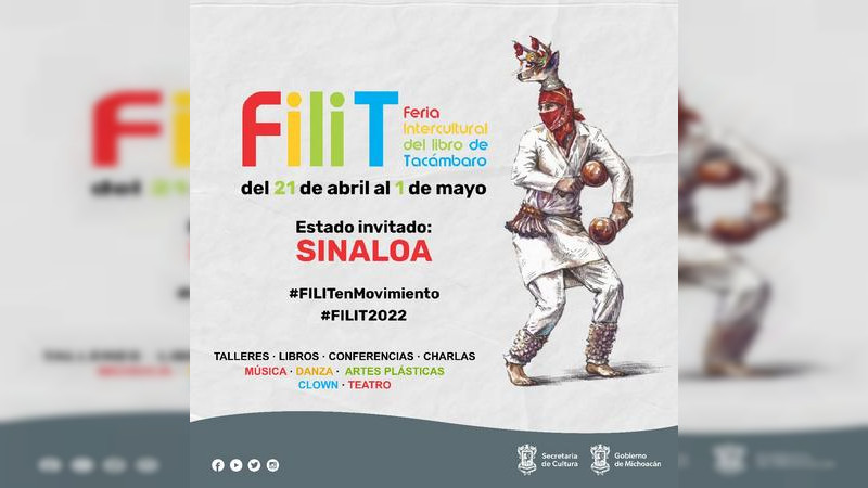 Sinaloa será el estado invitado en la Feria del libro de Tacámbaro, Michoacán