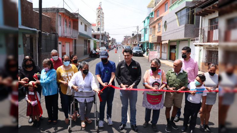 Culmina gobierno de Zitácuaro construcción de la calle Benito Juárez 