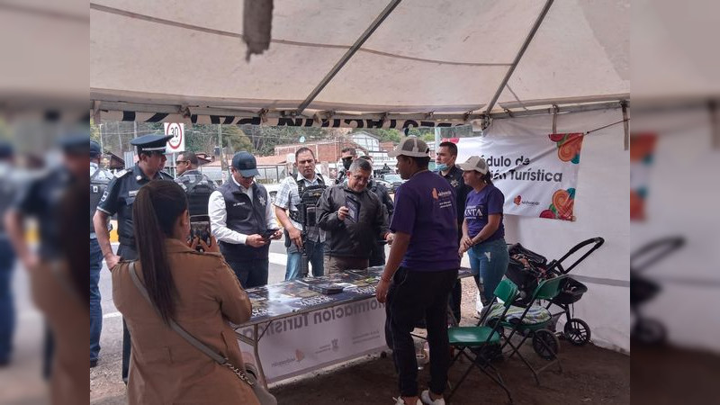Implementan Policía de Pátzcuaro y SSP operativo coordinado con motivo de la Semana Mayor 