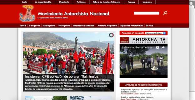 Movimiento Antorchista Nacional denuncia que su portal de internet  ha sido “hackeado”  