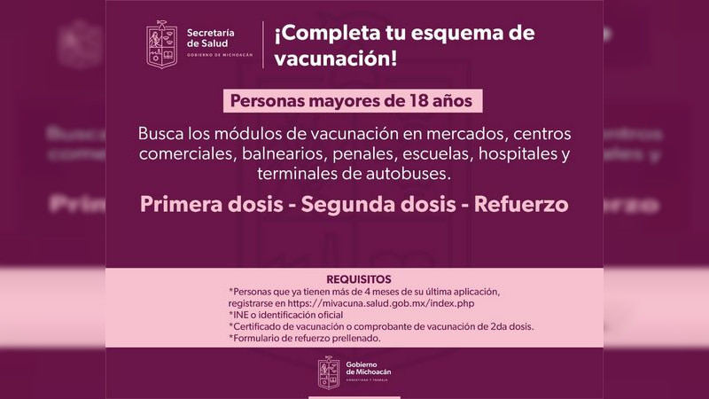 Jornadas de vacunación contra COVID-19 se intensificaran todo el mes de abril 