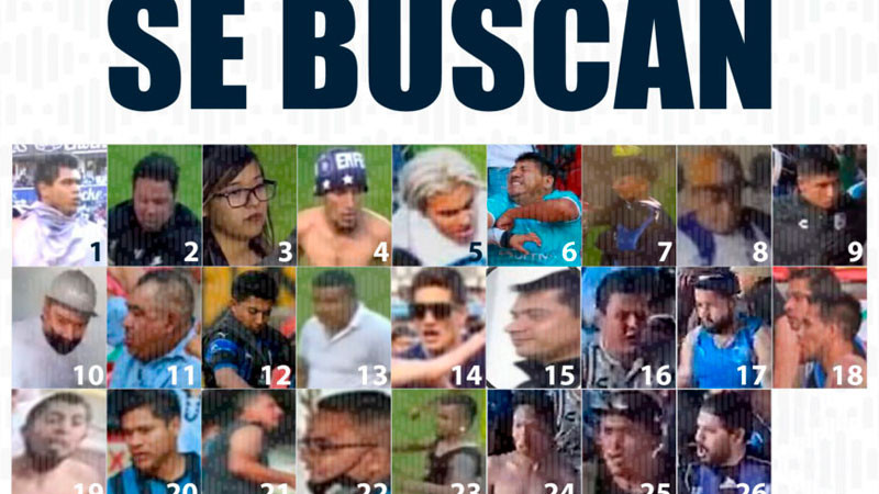 Fiscalía de Querétaro pide ayuda para identificar a otros 26 implicados en violencia en el Corregidora