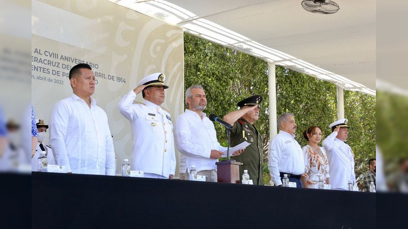 Celebra Bedolla CVIII Aniversario de la Gesta Heroica del Puerto de Veracruz 
