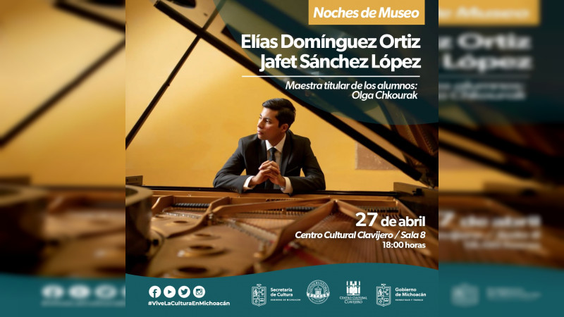 Noches de Museo presenta concierto en el Centro Cultural Clavijero 