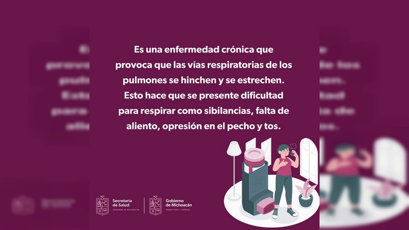 SSM alerta a la población sobre signos y síntomas de asma 