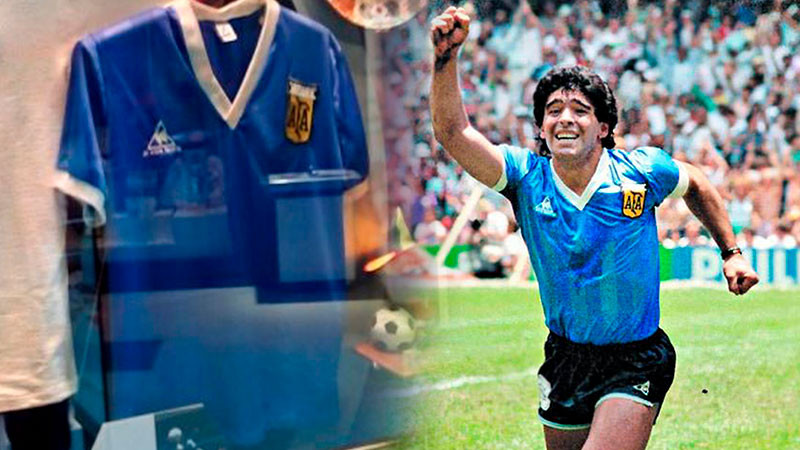 Camiseta de Maradona que usó en México 1986, se subastó en más de 9 millones de dólares 