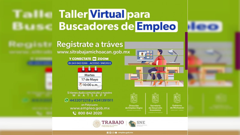 Reclutamientos y talleres para buscadores de empleo ofrecerán Sedeco y SNE en tres municipios