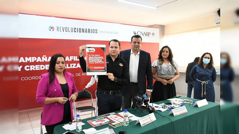 PRI Michoacán presenta campaña de afiliación actualización y credencialización de la militancia  