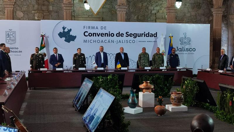Gobernadores de Michoacán y Jalisco firman convenio de colaboración en seguridad 