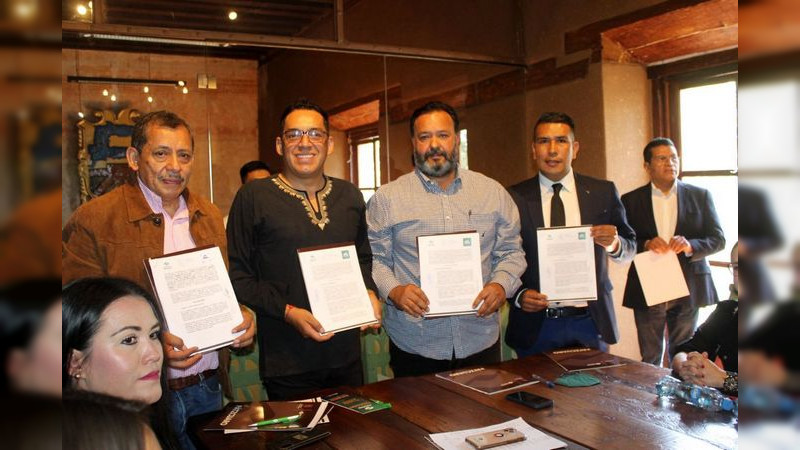 Firman Convenio de Colaboración  Ayuntamiento de Pátzcuaro y CONALEP  
