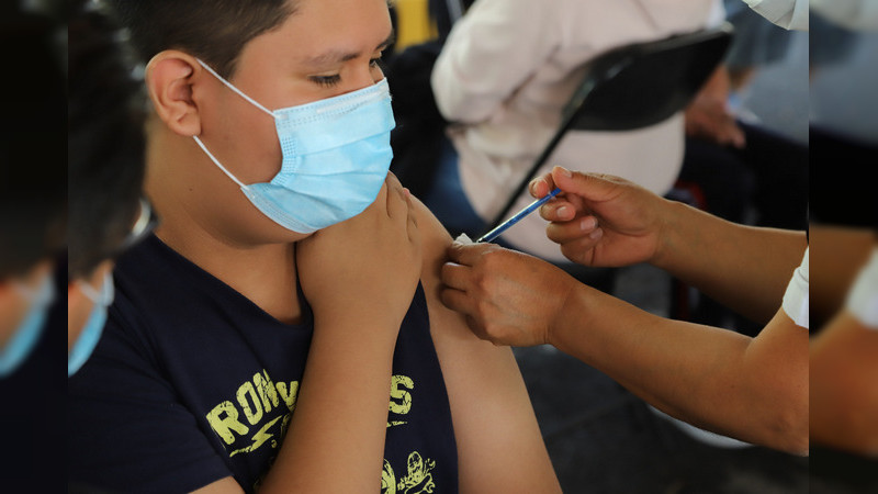 Se han aplicado poco más 80 mil dosis anti COVID-19  a jóvenes de12 a 14 años, en Michoacán 