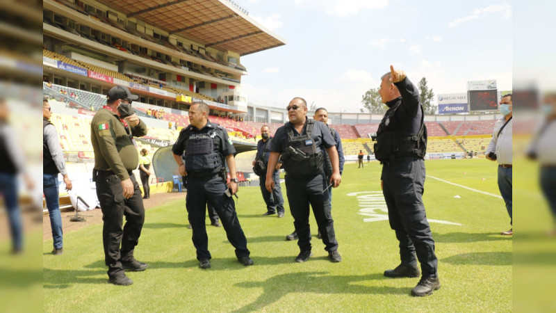 SSP despliega dispositivo de seguridad en el Estadio Morelos para la final del Campeón de Campeones