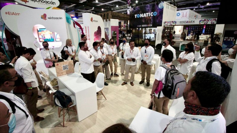 Actividades en Pabellón Michoacano dan inicio en el Tianguis Turístico de México 