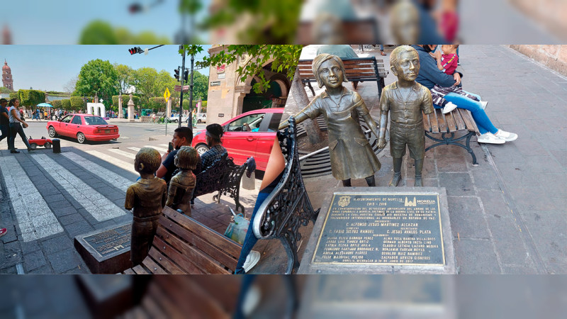 Vandalizan esculturas y estructura del centro histórico de Morelia 