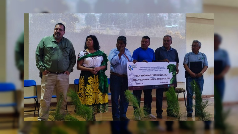 Declaran 2,300 hectáreas de bosque como zona voluntaria protegida en San Jerónimo Purenchécuaro, Quiroga 