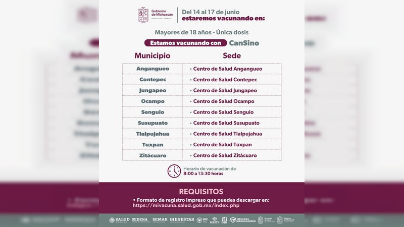 Extiende SSM vacunación anti COVID-19 a población rezagada en 9 municipios más 