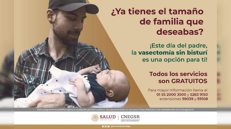 Mantiene SSM servicio gratuito de vasectomías sin bisturí
