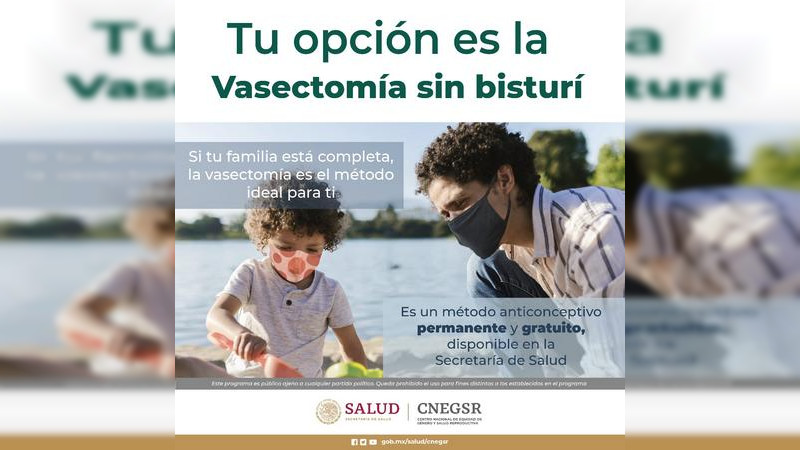 Mantiene SSM servicio gratuito de vasectomías sin bisturí