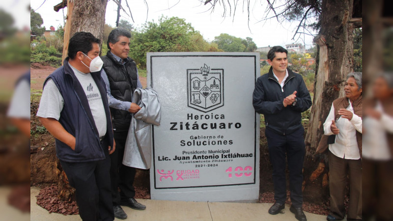 Inaugura Toño Ixtláhuac pavimentación, alumbrado y drenaje en la calle Presa de San Antonio  