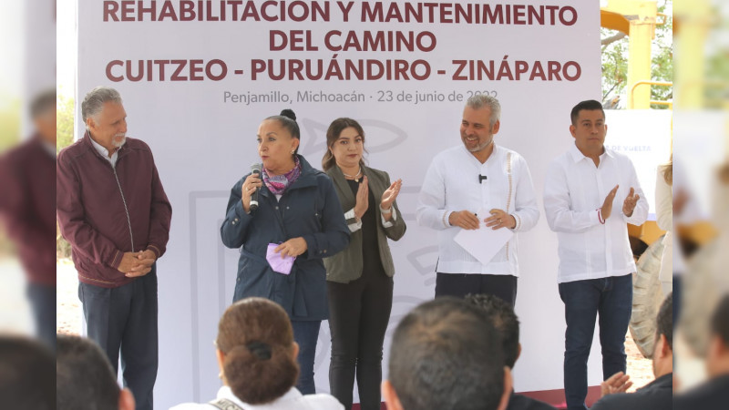 Asiste Julieta Gallardo al arranque de la rehabilitación de la carretera del Bajío 