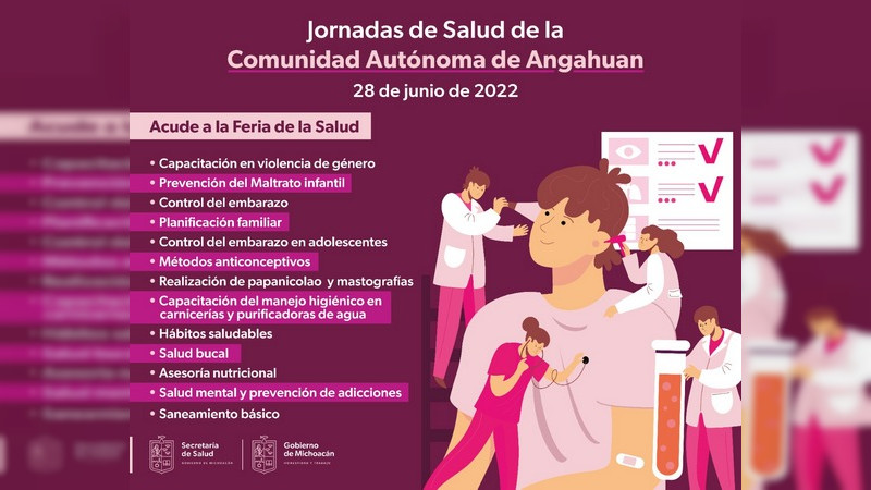 SSM realizará feria de la salud en la comunidad autónoma de Angahuan   